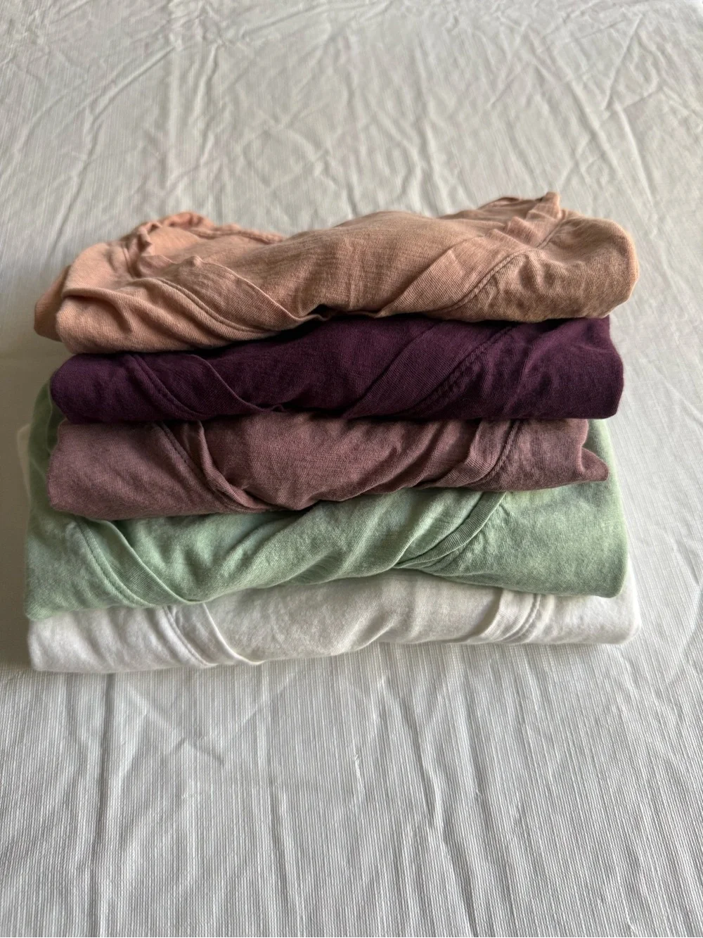 Madewell t-shirt bundle - Blush, Plum, Mauve, Sage, White - Picture 1 of 11